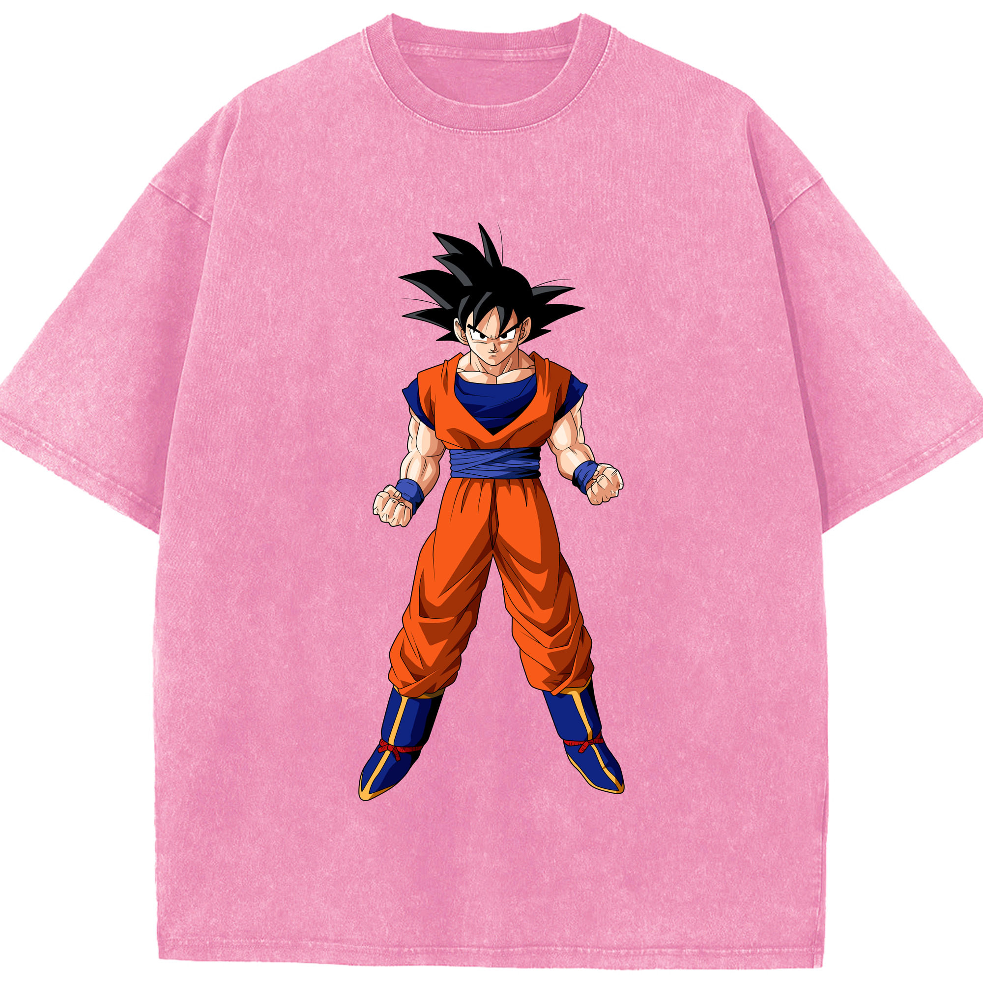 （画像用） ドラゴンボール 孫悟空（そん ごくう）Son Goku カカロット DRAGON BALL Kakarotto 綿100% ヴィンテージ風 半袖Tシャツ（フロントプリント）